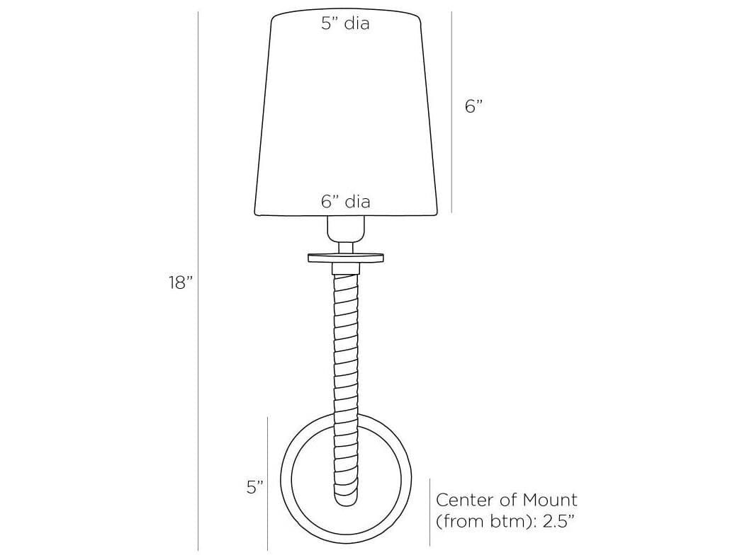 Arteriors Home Wayman 1-Light Antique Brass Oxblood Wall Sconce