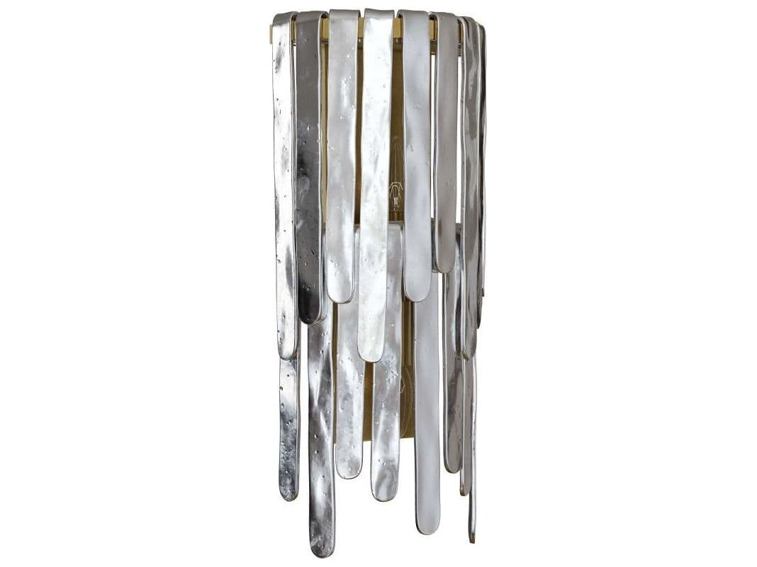 Arteriors Home Raine 2-Light Blue Smoke Luster Antique Brass Wall Sconce