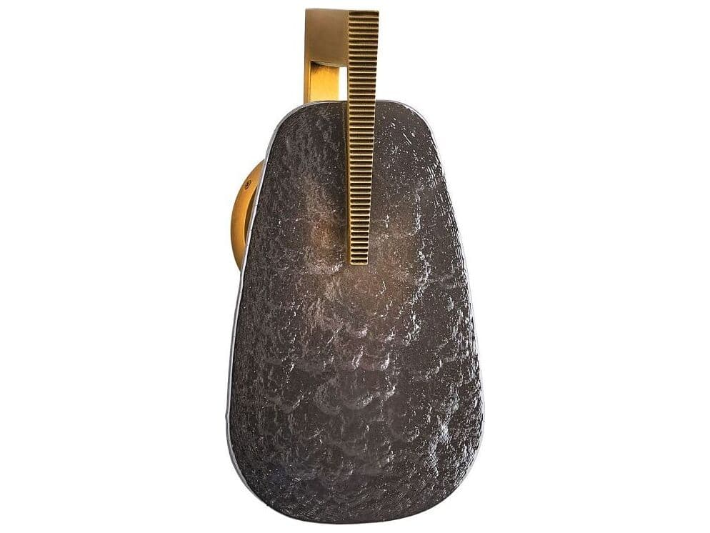 Arteriors Home Zelda 1-Light Antique Brass Smoke Luster Wall Sconce