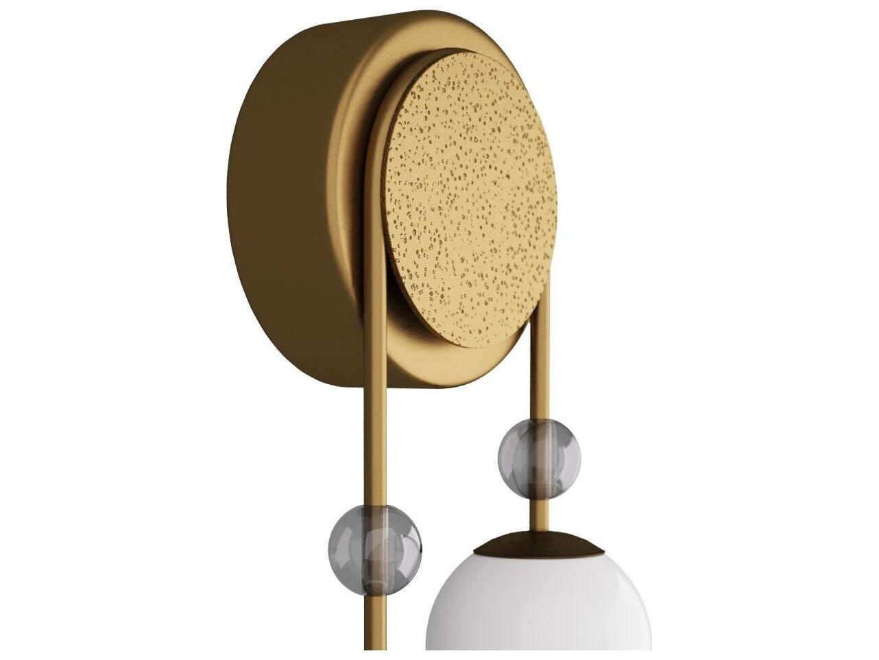 Arteriors Home Beverly 2-Light Antique Brass Opal Wall Sconce