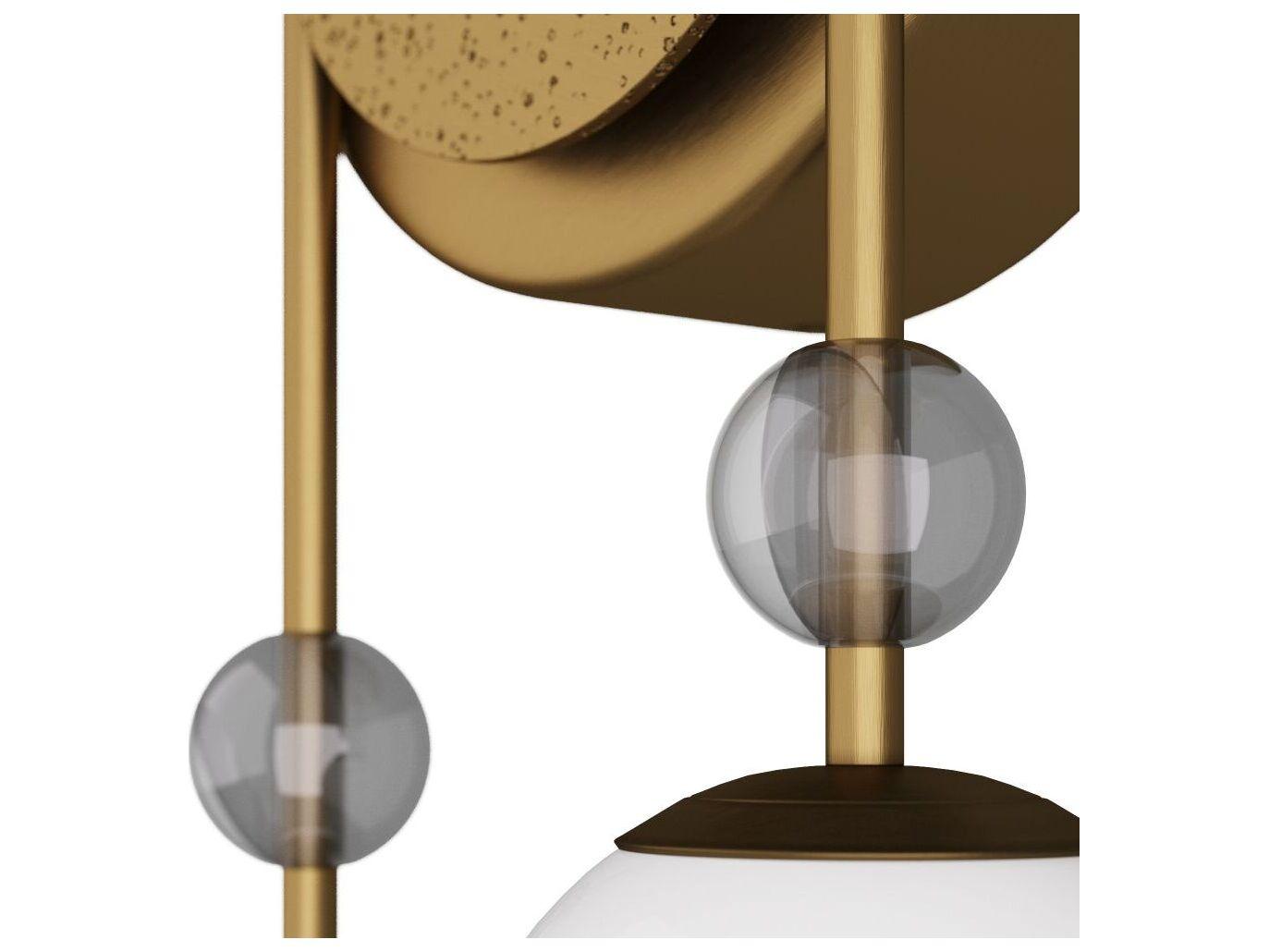 Arteriors Home Beverly 2-Light Antique Brass Opal Wall Sconce