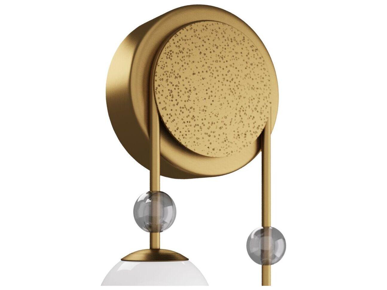 Arteriors Home Beverly 2-Light Antique Brass Opal White Wall Sconce