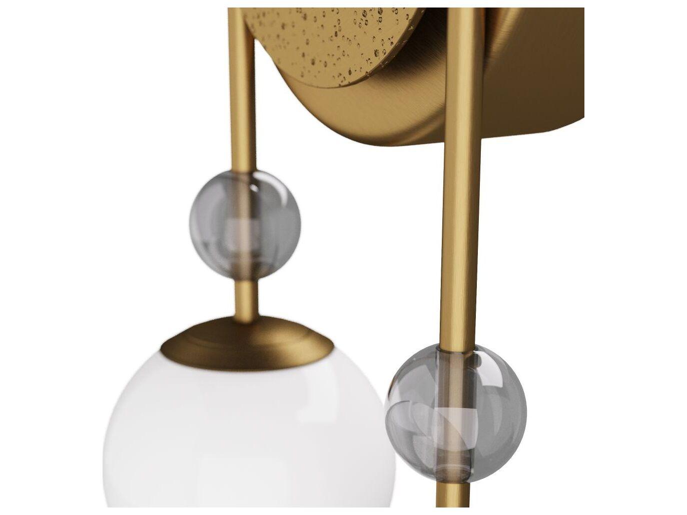 Arteriors Home Beverly 2-Light Antique Brass Opal White Wall Sconce