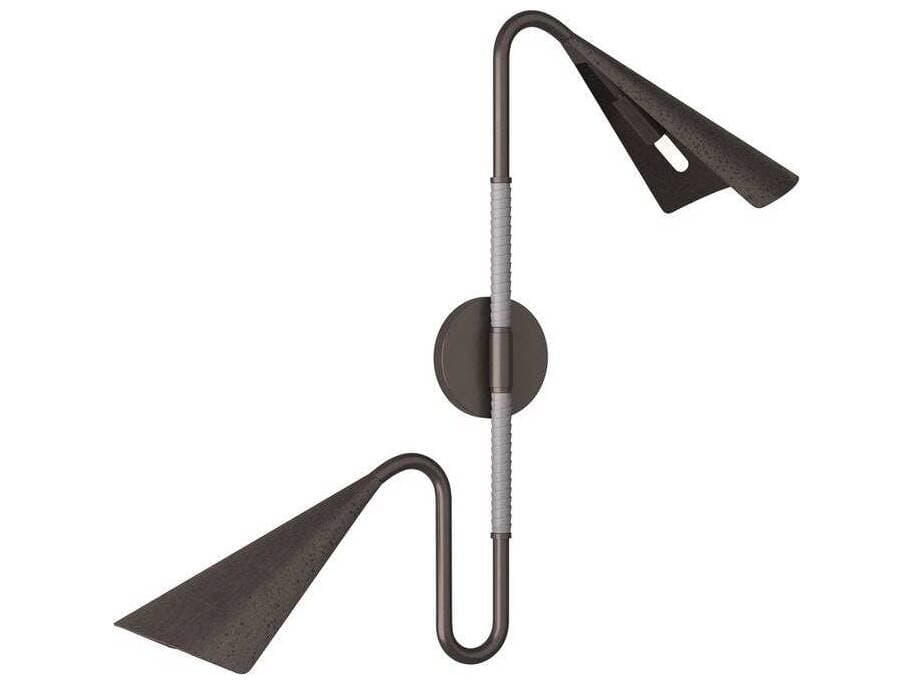 Arteriors Home Amerson 2-Light English Bronze Graphite Swing Wall Sconce