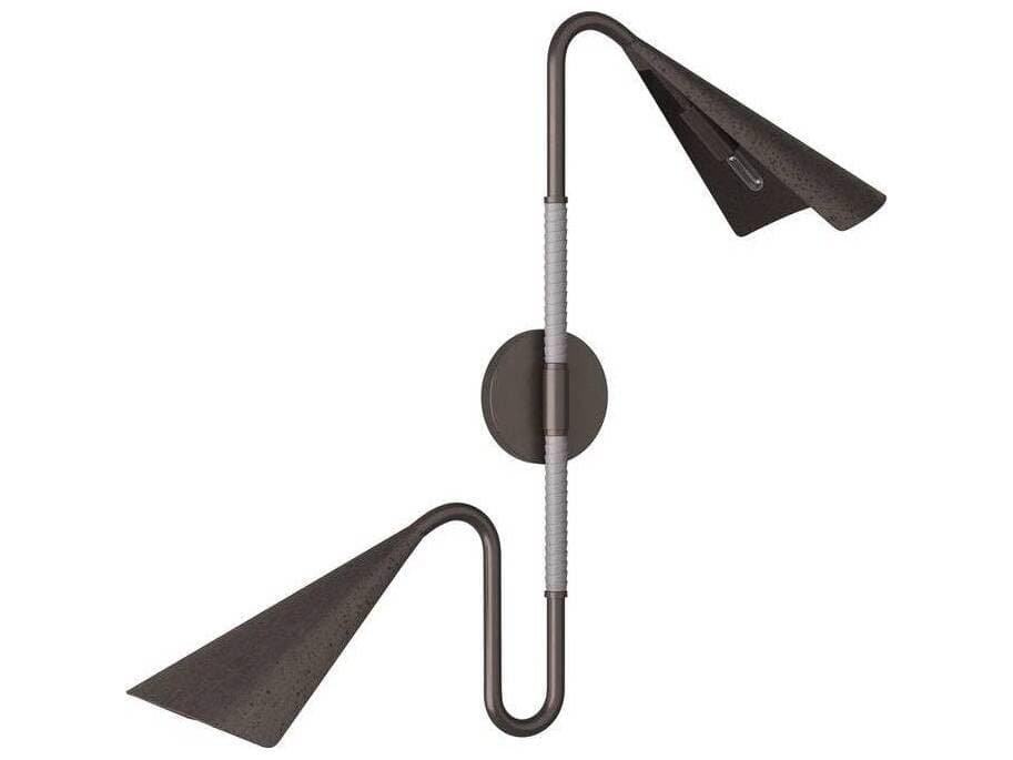 Arteriors Home Amerson 2-Light English Bronze Graphite Swing Wall Sconce