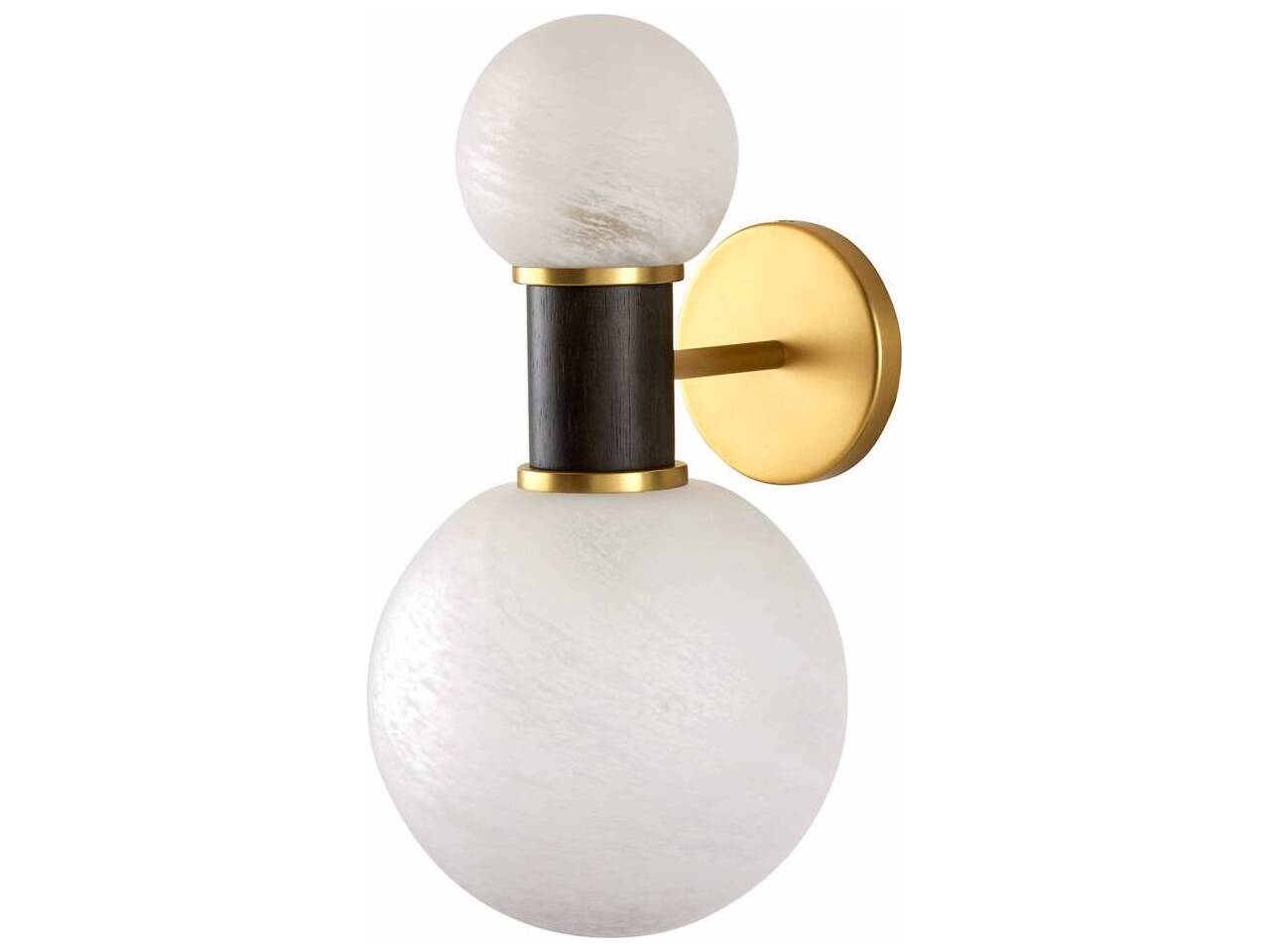 Arteriors Home Cheyanne 2-Light Opal Swirl Gray Wash Brass Wall Sconce