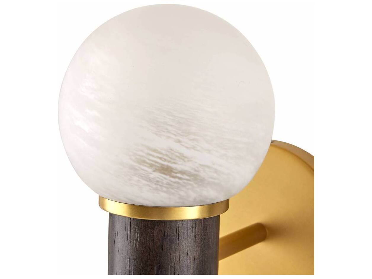 Arteriors Home Cheyanne 2-Light Opal Swirl Gray Wash Brass Wall Sconce