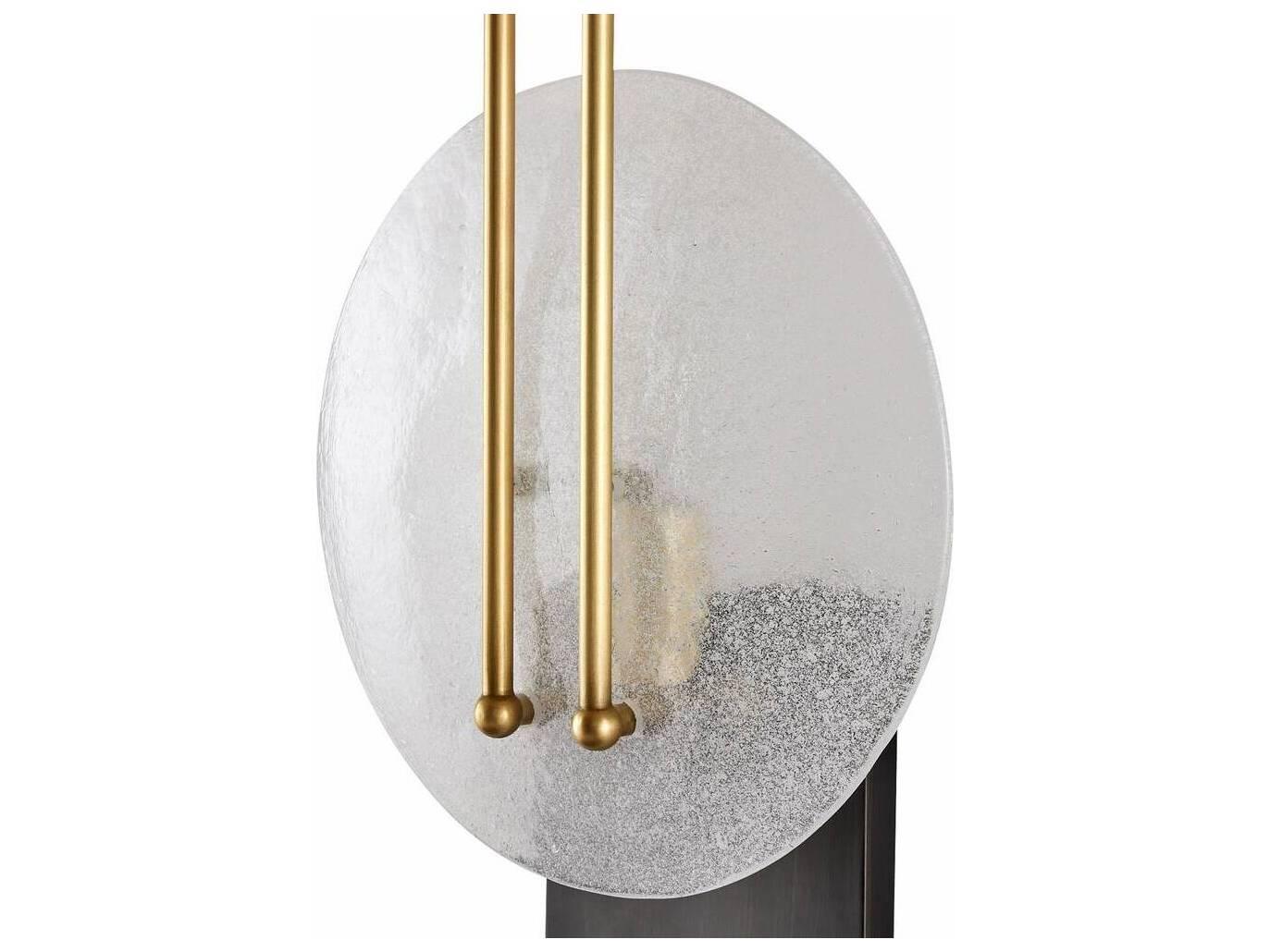 Arteriors Home Clover 1-Light Clear Seedy Antique Brass Wall Sconce