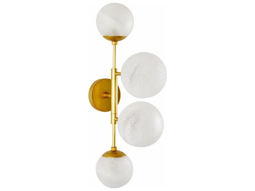 Arteriors Home Christelle 4-Light Matte Swirl Antique Brass Wall Sconce