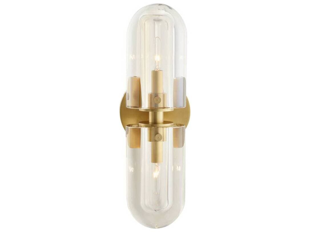 Arteriors Home Javier 2-Light Champagne Antique Brass Wall Sconce
