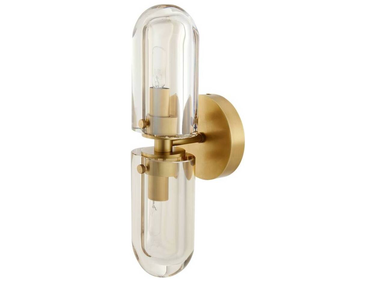 Arteriors Home Javier 2-Light Champagne Antique Brass Wall Sconce