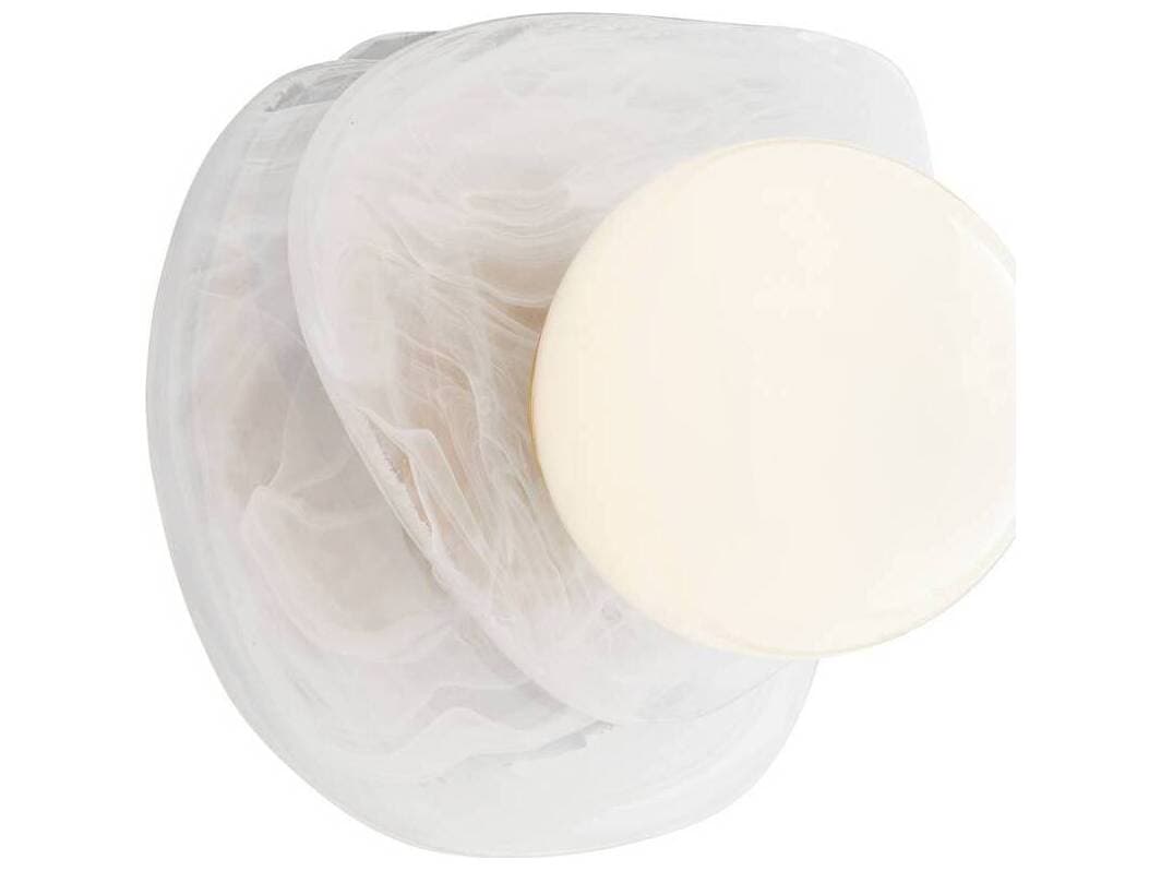 Arteriors Home Freeney 1-Light Opal Swirl White Wall Sconce