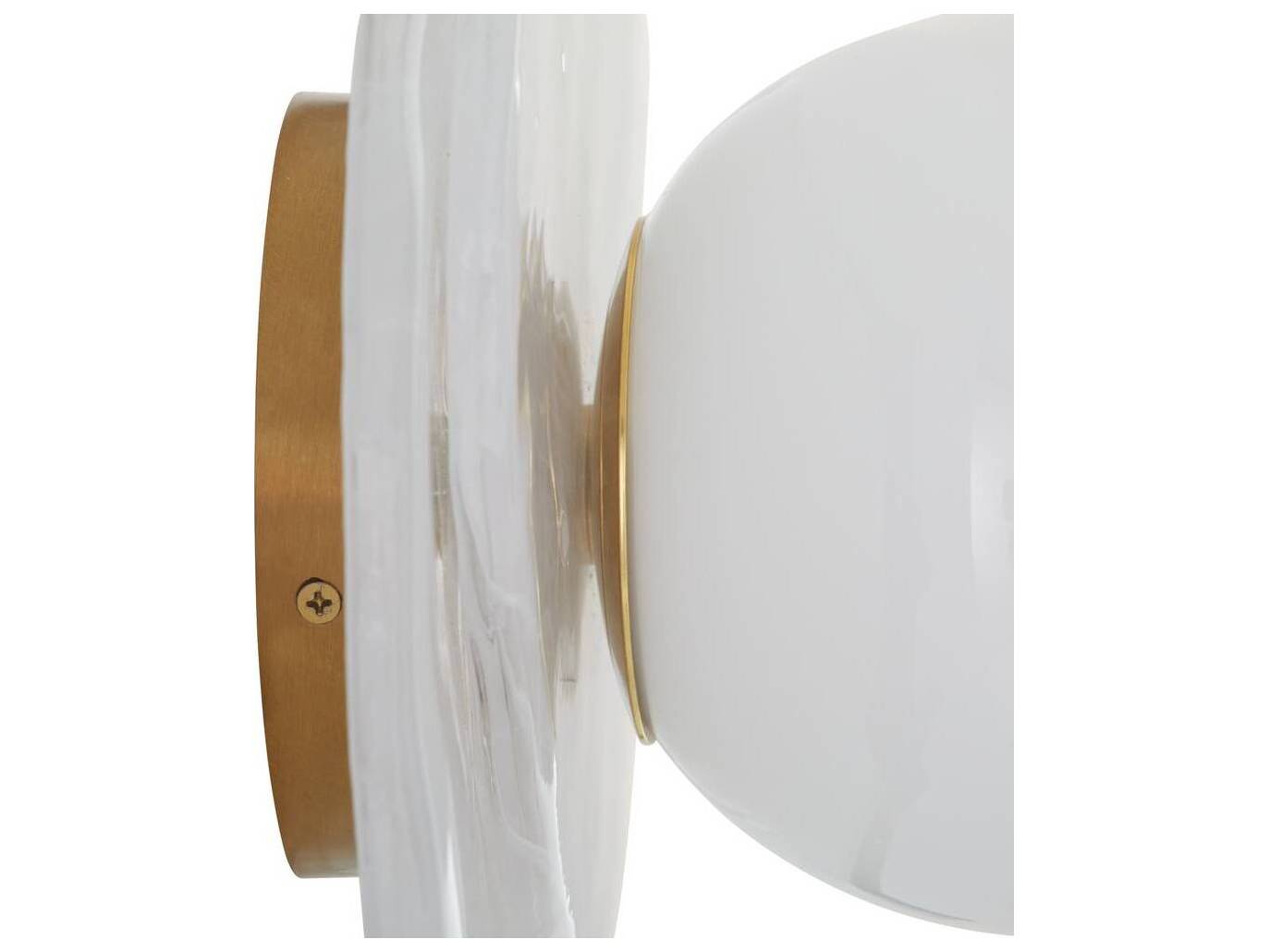 Arteriors Home Freeney 1-Light Opal Swirl White Wall Sconce
