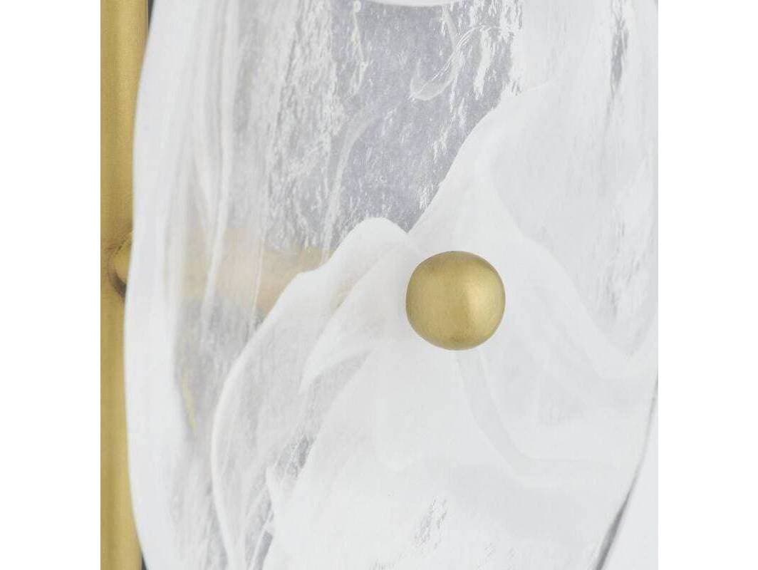 Arteriors Home Kylie Arteriors Home 2-Light White Glaze Antique Brass Gold Wall Sconce