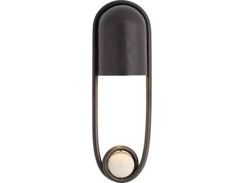 Arteriors Home Ilma Arteriors Home 1-Light English Bronze White And Gray Black Wall Sconce