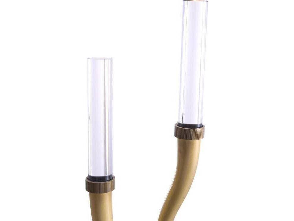 Arteriors Home Italo Arteriors Home 2-Light Clear Antique Brass Gold Wall Sconce