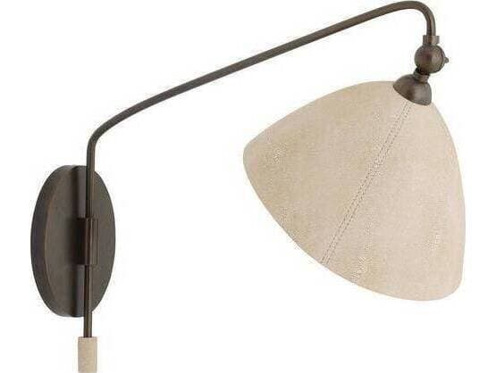 Arteriors Home Inlet 1-Light Ivory English Bronze White Black Swing Wall Sconce