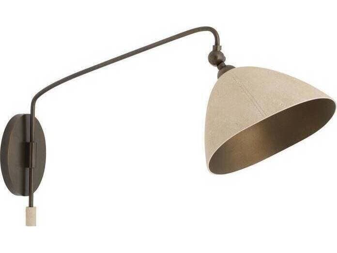Arteriors Home Inlet 1-Light Ivory English Bronze White Black Swing Wall Sconce
