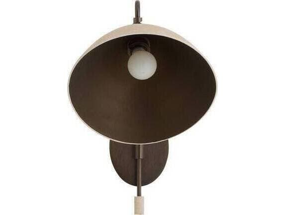 Arteriors Home Inlet 1-Light Ivory English Bronze White Black Swing Wall Sconce