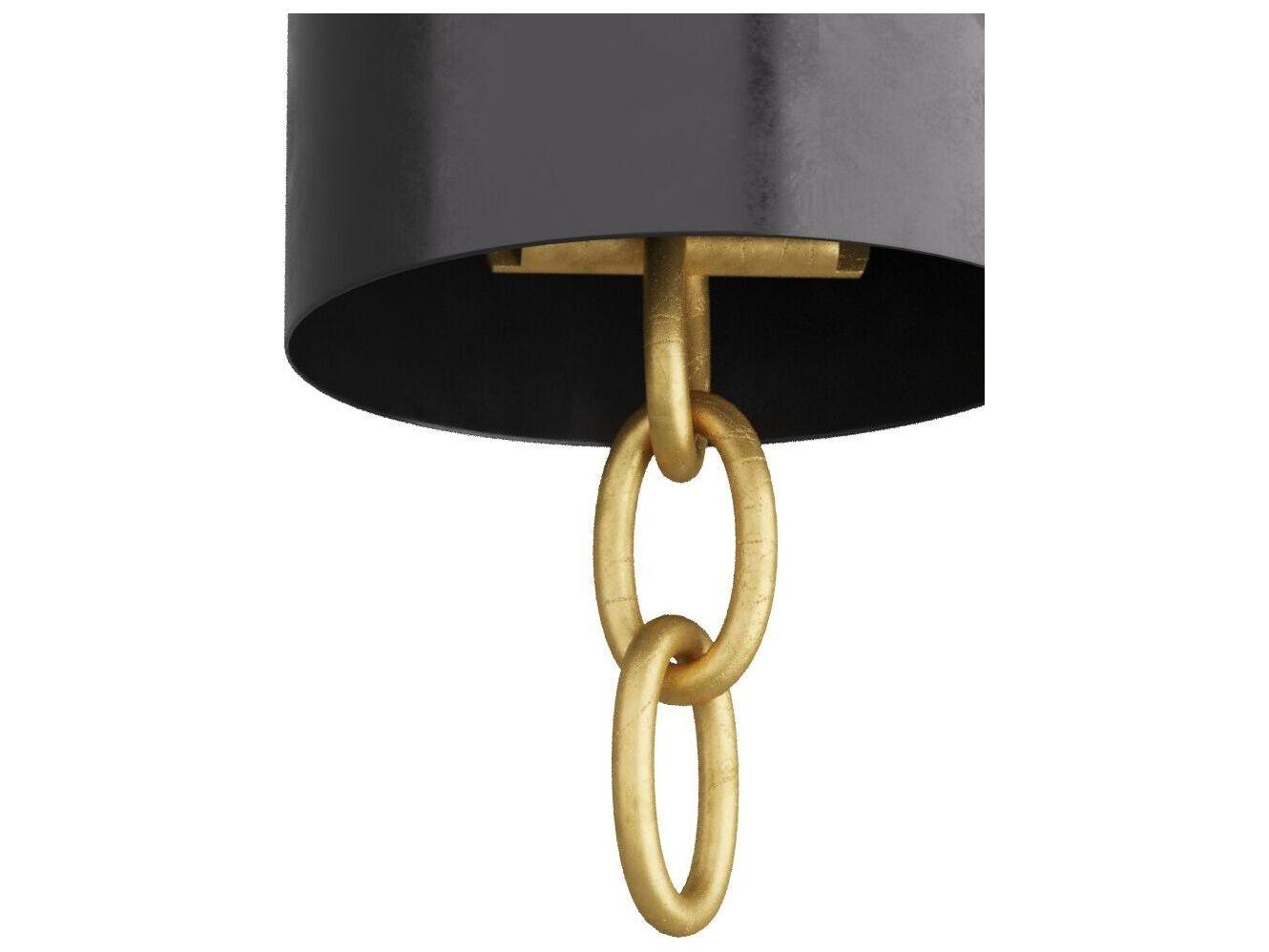 Arteriors Home Antoni 1-Light Bronze Polished Brass Black Wall Sconce