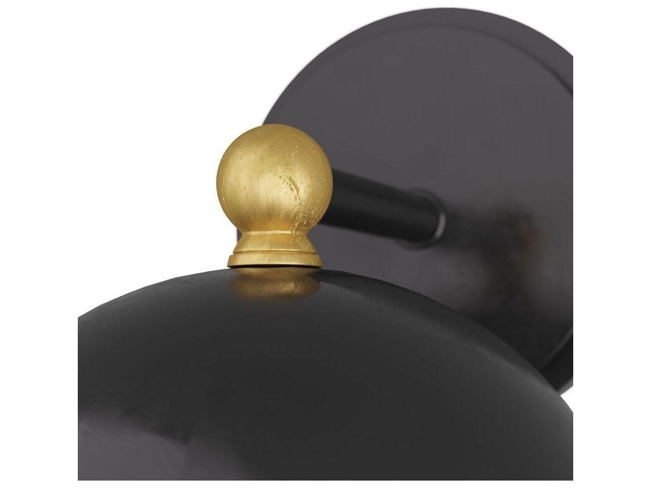 Arteriors Home Antoni 1-Light Bronze Polished Brass Black Wall Sconce