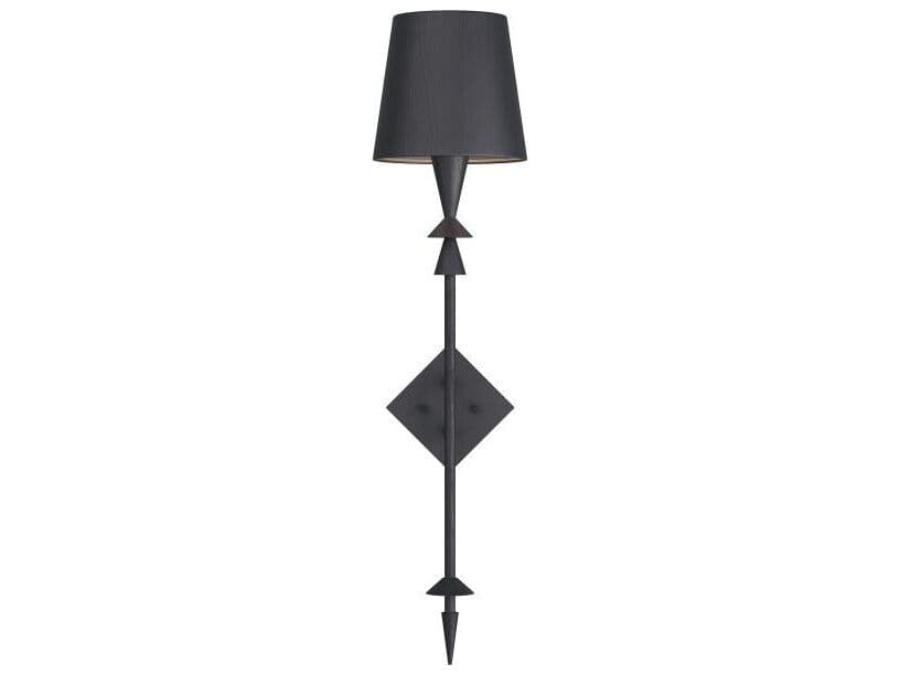 Arteriors Home Anton 1-Light Black Gesso Wall Sconce