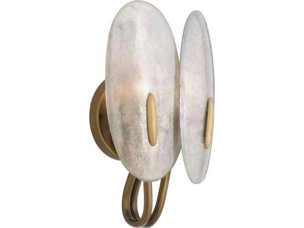 Arteriors Home Izara Arteriors Home 2-Light Mercury Antique Brass Silver Gold Clear Wall Sconce