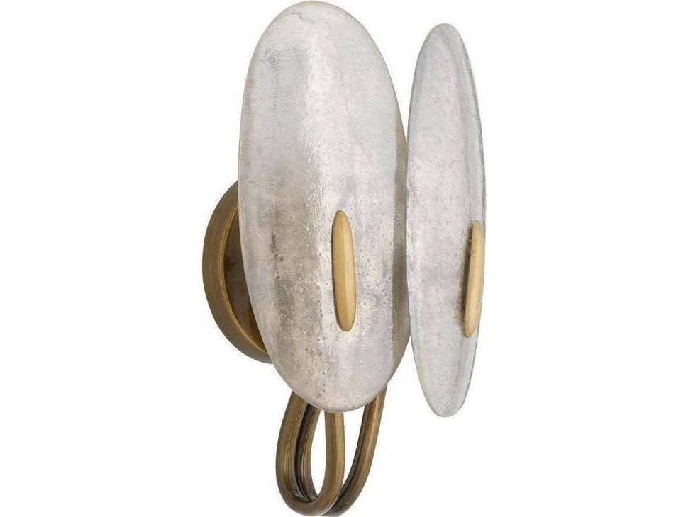 Arteriors Home Izara Arteriors Home 2-Light Mercury Antique Brass Silver Gold Clear Wall Sconce