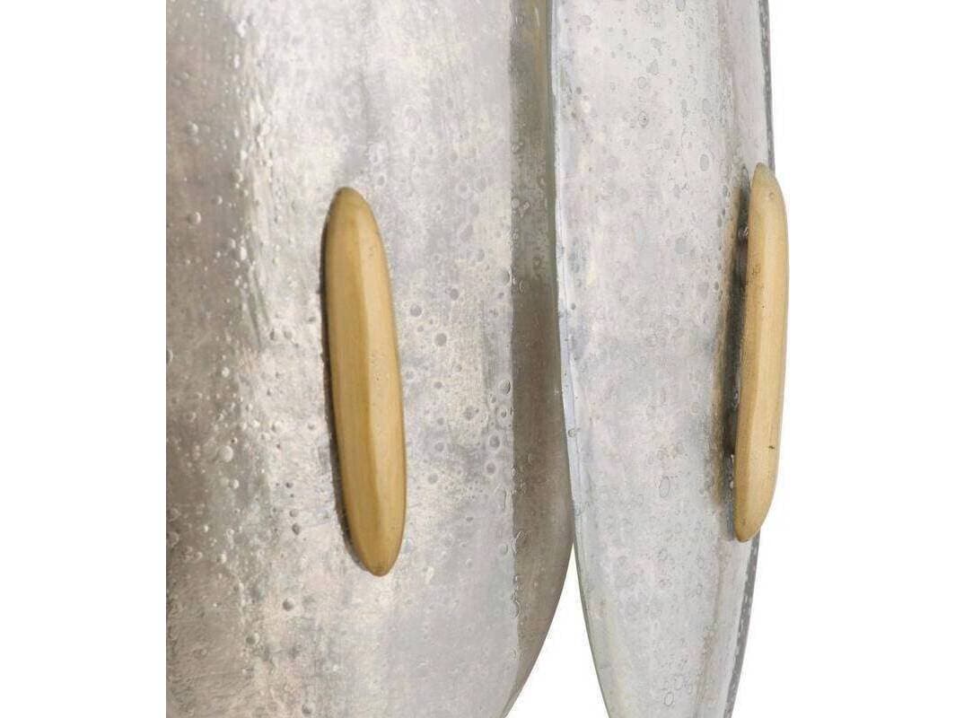 Arteriors Home Izara Arteriors Home 2-Light Mercury Antique Brass Silver Gold Clear Wall Sconce