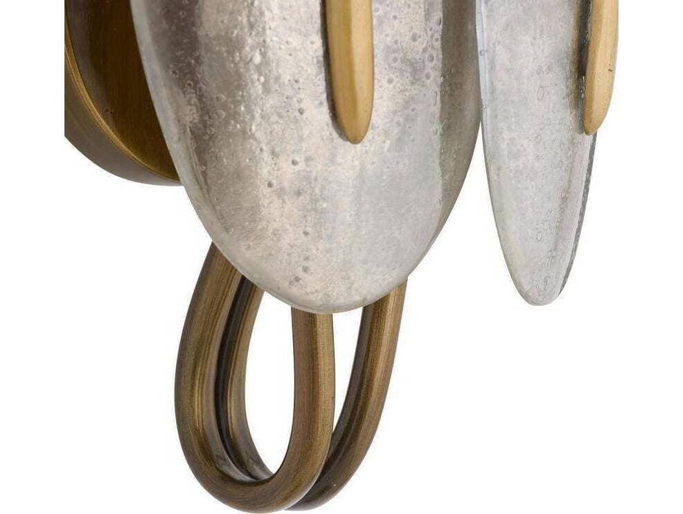 Arteriors Home Izara Arteriors Home 2-Light Mercury Antique Brass Silver Gold Clear Wall Sconce