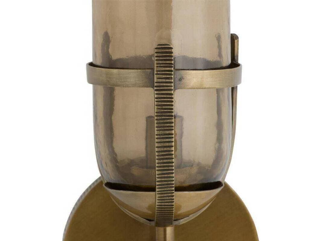 Arteriors Home Jacobson Arteriors Home 2-Light Smoke Antique Brass Gray Gold Wall Sconce