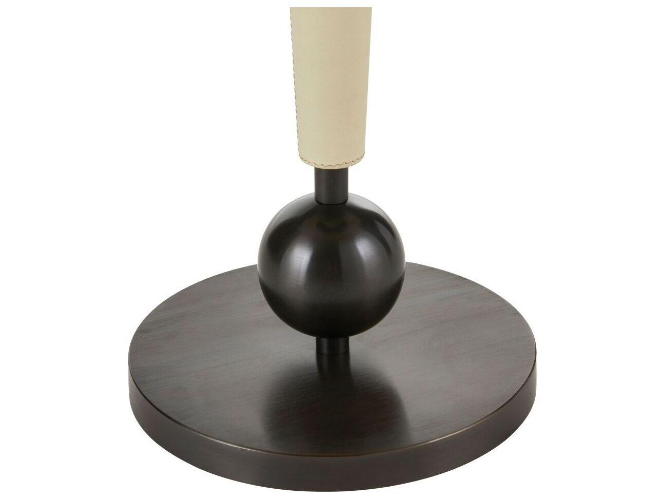 Arteriors Home Round Marble Black Ivory Valari End Table