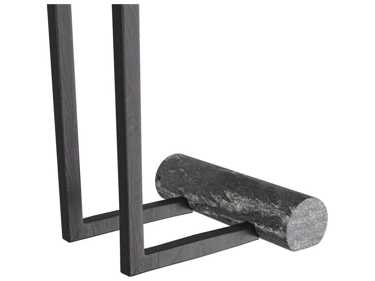 Arteriors Home Round Marble Black Ebony Avalos End Table