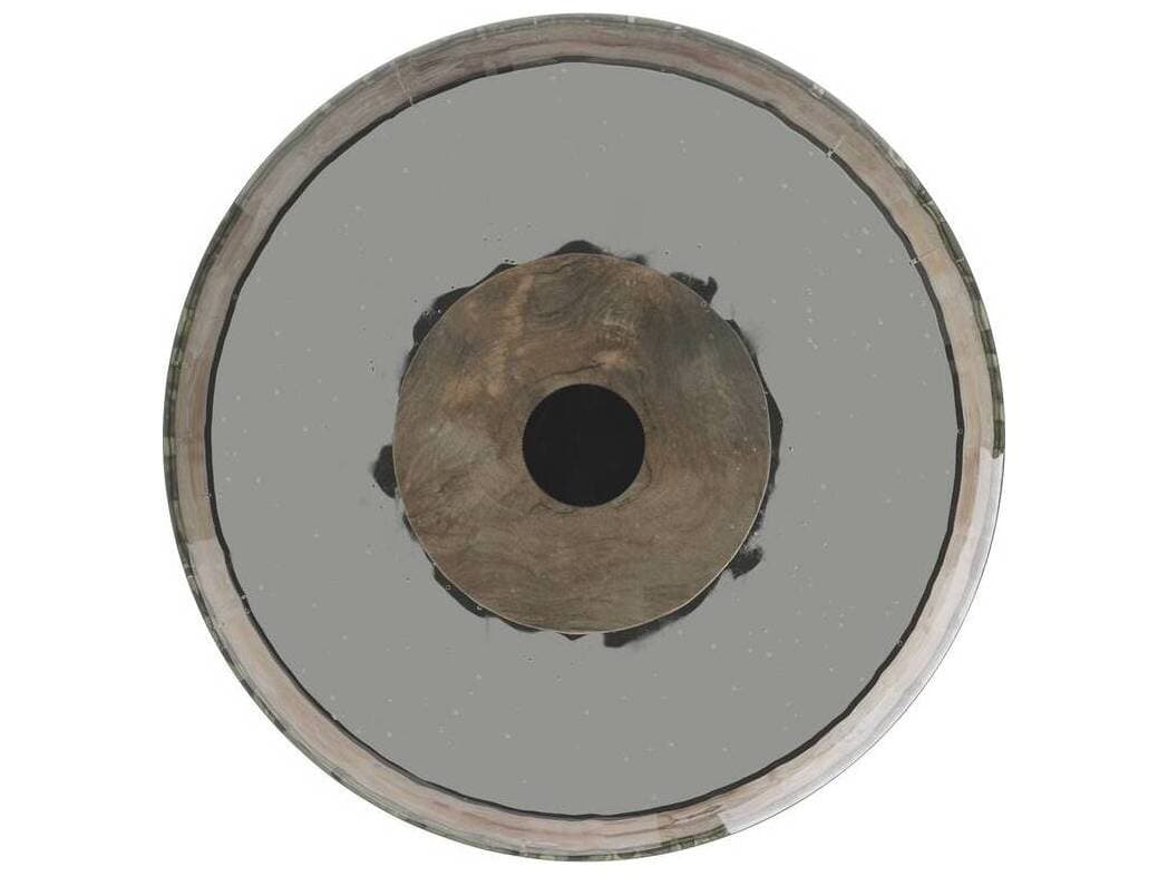 Arteriors Home Round Glass Smoke Washed Tobacco Buckley End Table