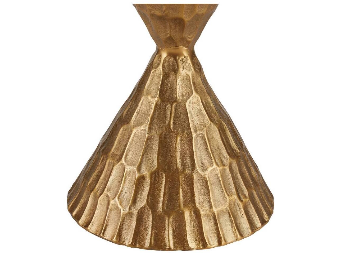 Arteriors Home Round Metal Antique Brass Castanza End Table