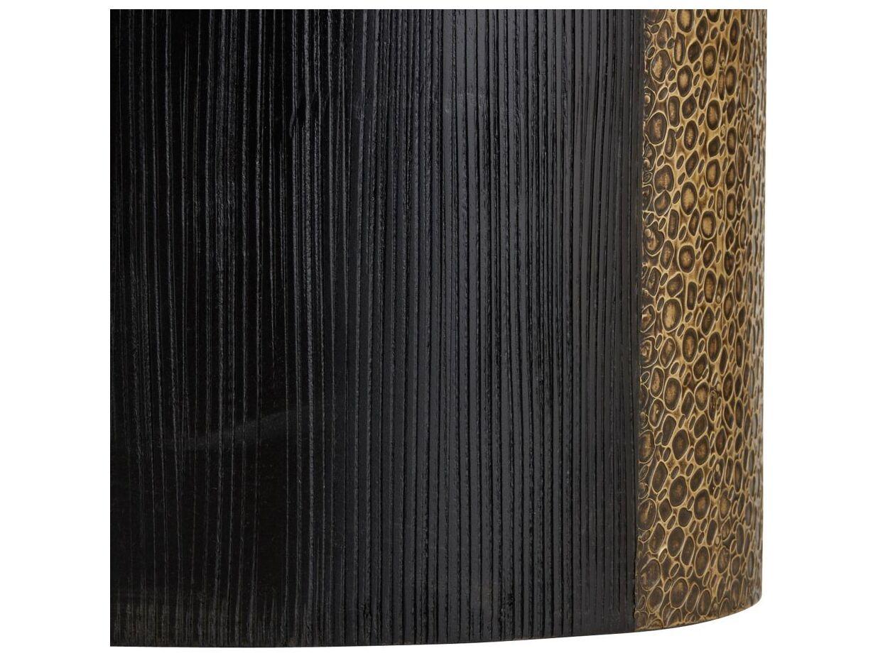 Arteriors Home Round Marble White Antique Brass Celestine End Table