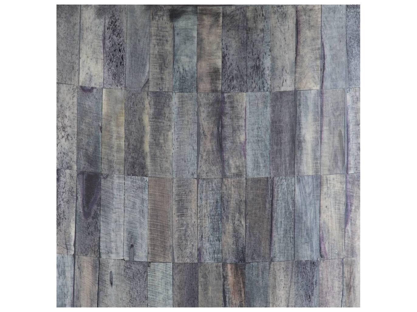 Arteriors Home Round Wood Ebony Natural Gray Garner End Table