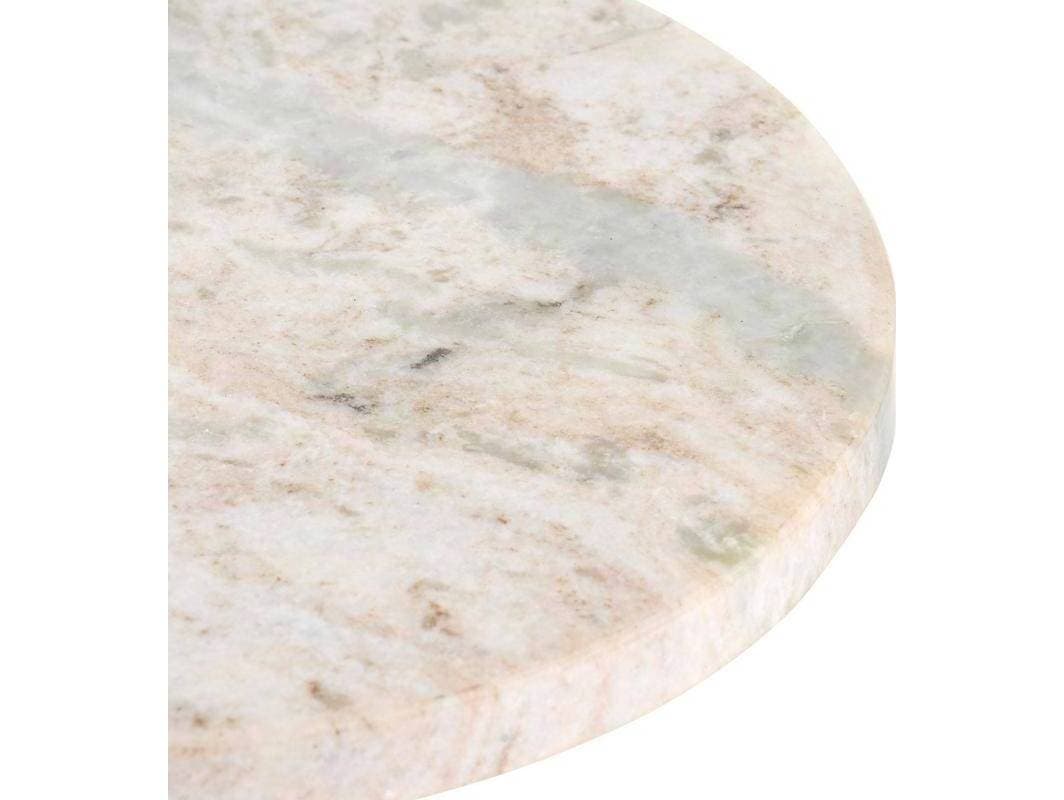 Arteriors Home Ivetta Round Marble Toronto Natural Iron Gray End Table