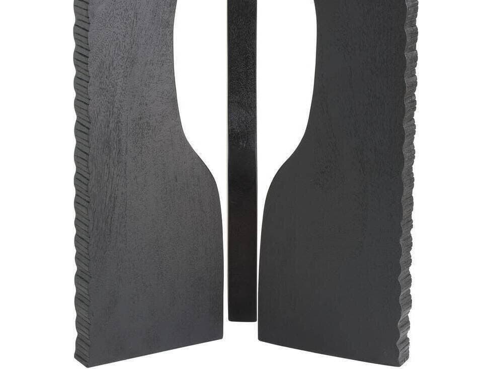 Arteriors Home Knight Round Wood Ebony Black End Table