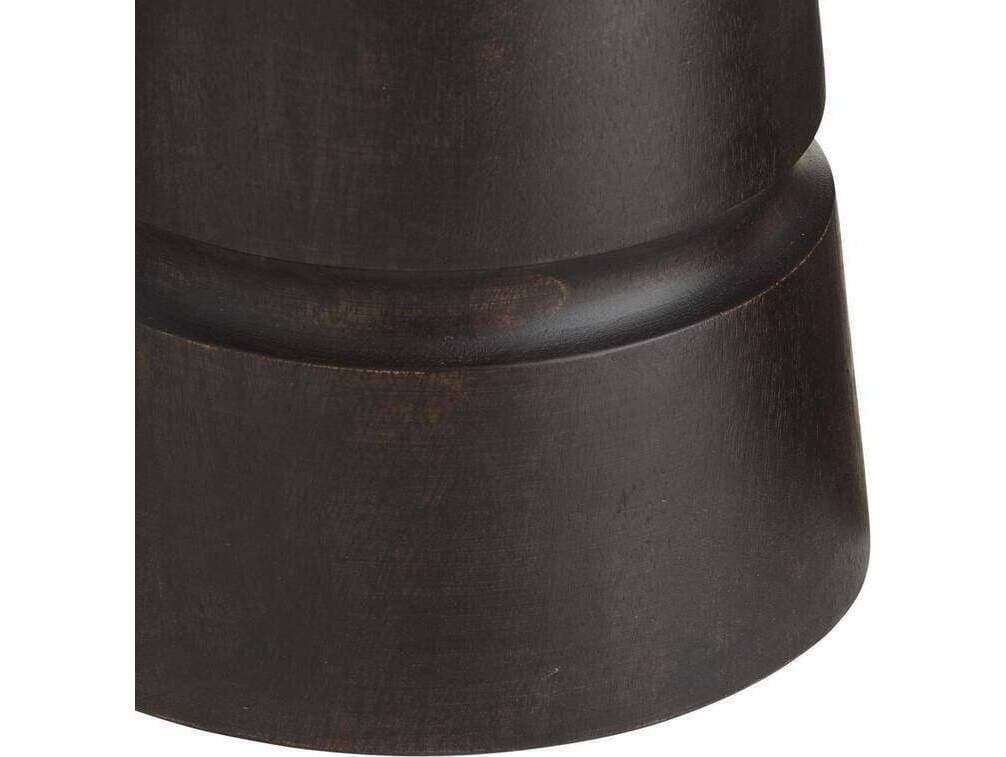 Arteriors Home Imani Round Marble Toronto Sable Gray Brown End Table