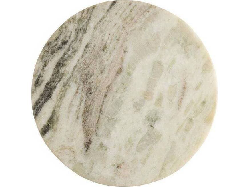 Arteriors Home Imani Round Marble Toronto Sable Gray Brown End Table