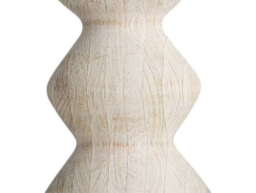 Arteriors Home Joyce Round Wood Whitewash End Table