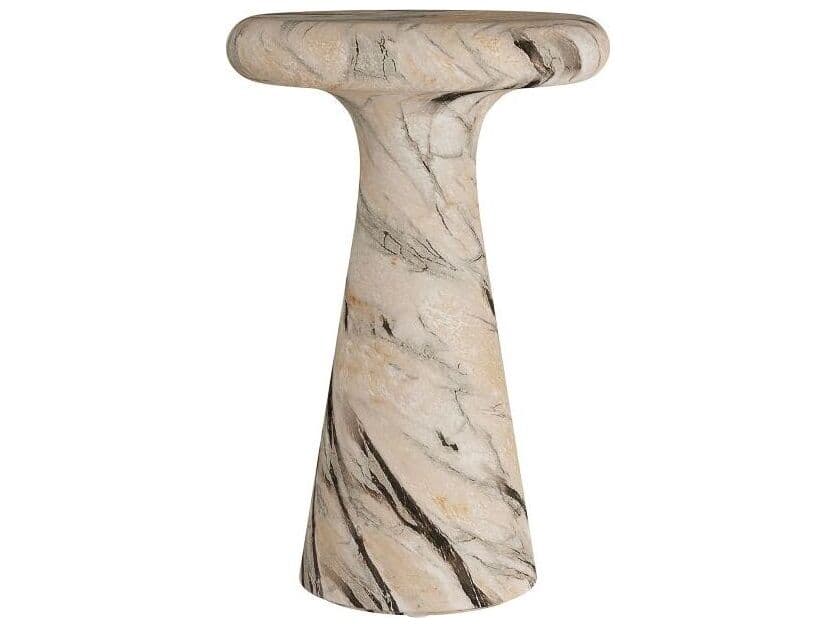 Arteriors Home Zahara Round Mojave Faux Marble End Table