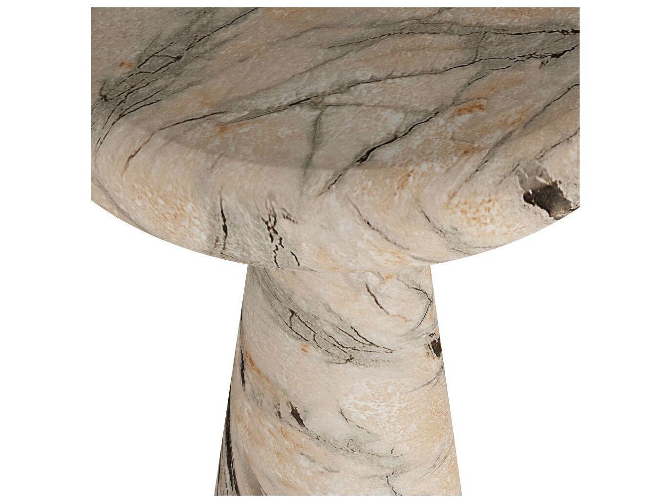 Arteriors Home Zahara Round Mojave Faux Marble End Table