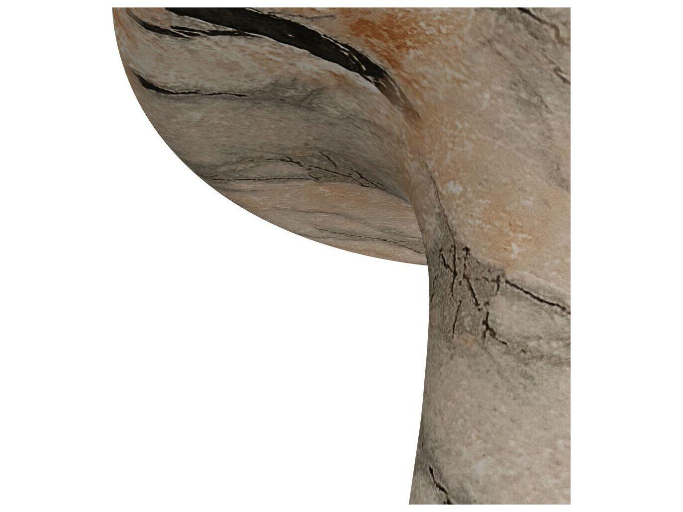 Arteriors Home Zahara Round Mojave Faux Marble End Table