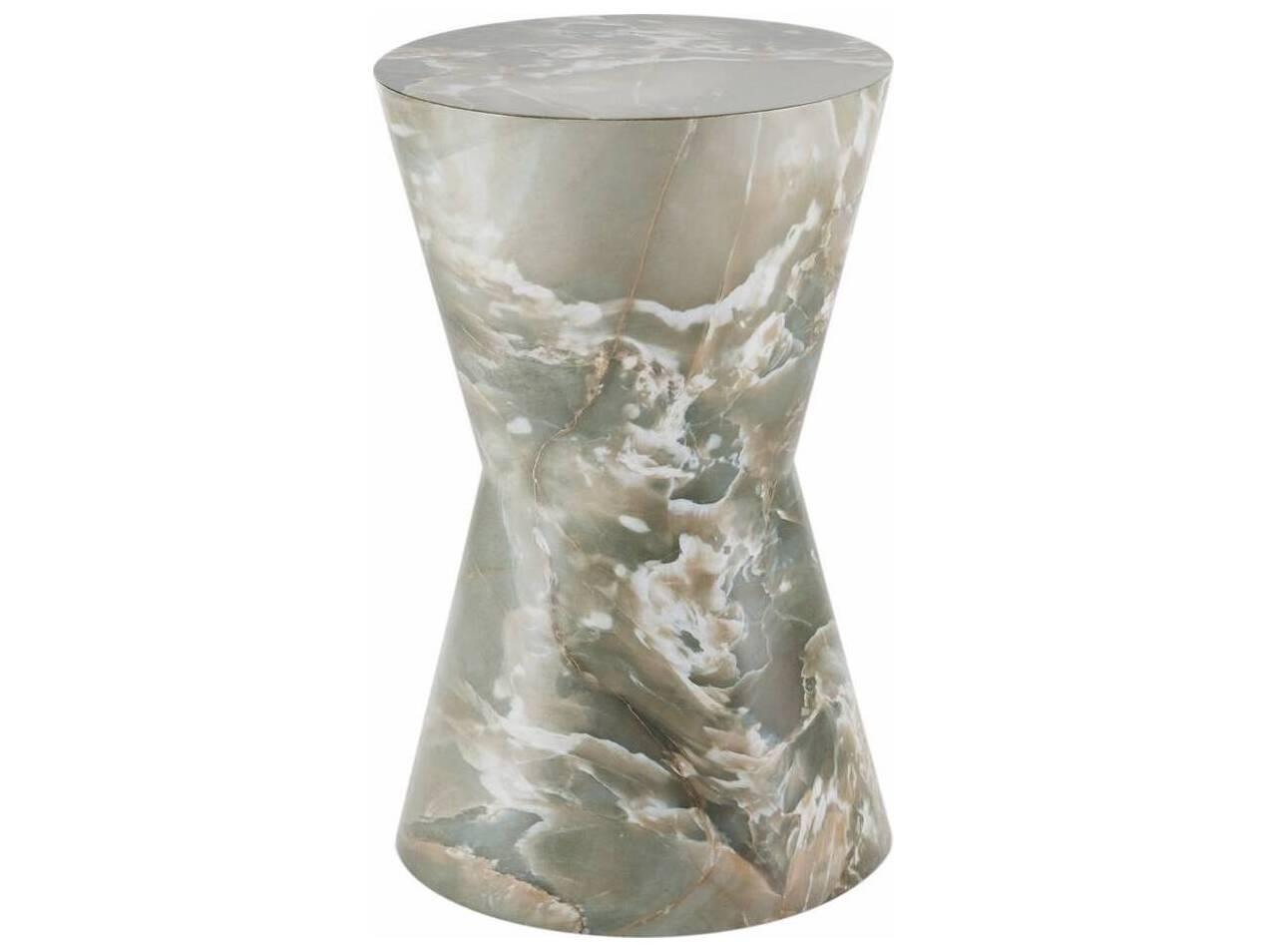 Arteriors Home Costello Round Jade Faux Marble End Table