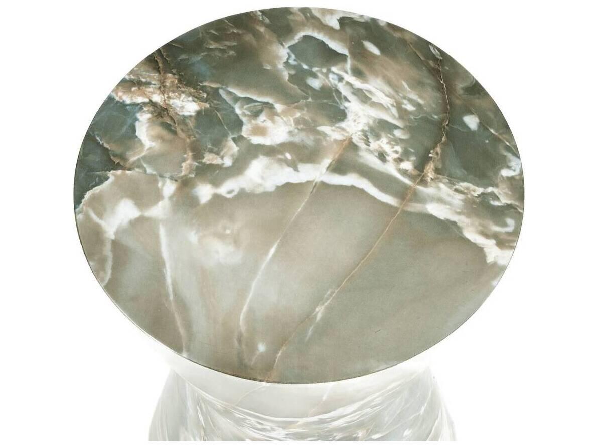 Arteriors Home Costello Round Jade Faux Marble End Table