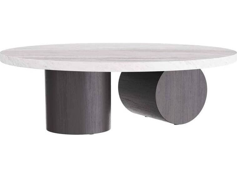 Arteriors Home Round Marble Toronto Ebony Torrington Coffee Table