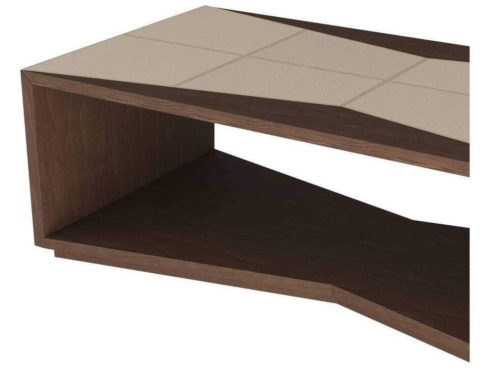 Arteriors Home Rectangular Wood Cream Walnut Yuki Coffee Table