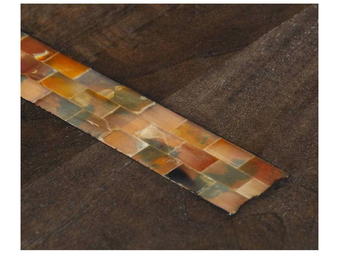 Arteriors Home Rectangular Wood Umber Natural Faux Horn Gilmore Coffee Table